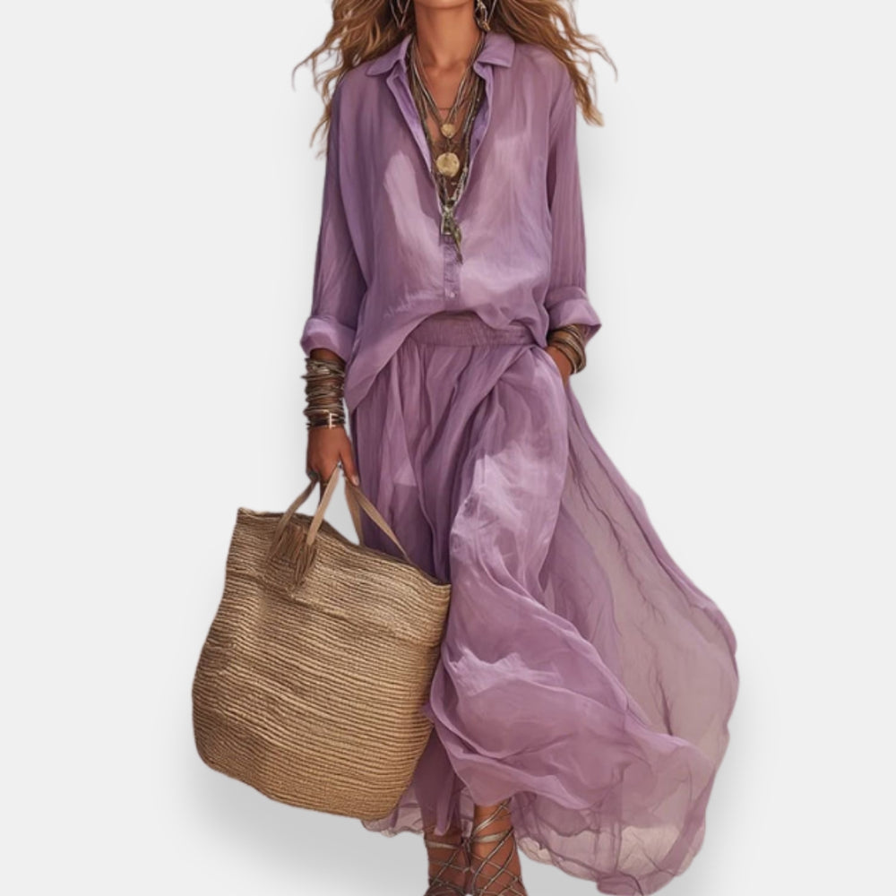 Clementine | Blouse and Pleated Skirt Set