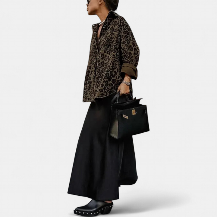 Nora | Vintage Leopard Print Blouse