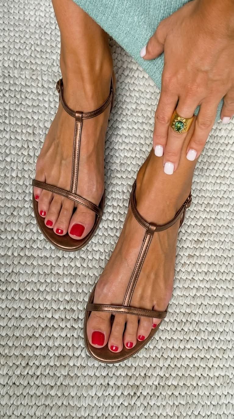 Mina | Golden Spring Sandals