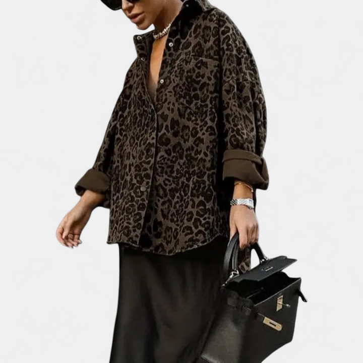 Nora | Vintage Leopard Print Blouse