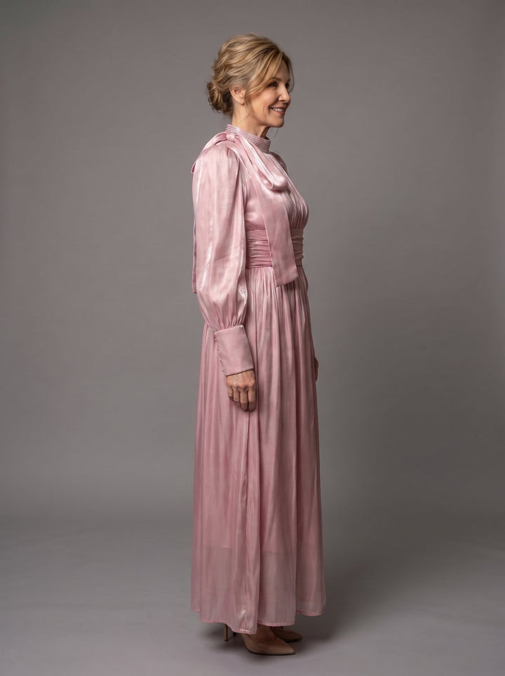 Adelaide | Pleated Belted Maxi Dress