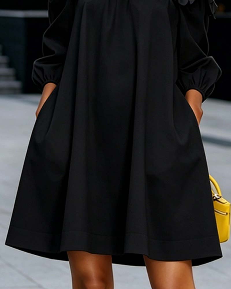 Rhoda | Off-Shoulder Floral Appliqué Dress