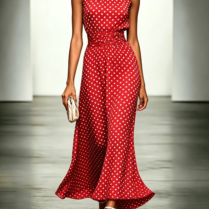 Colleen | Polka Dot Maxi Dress