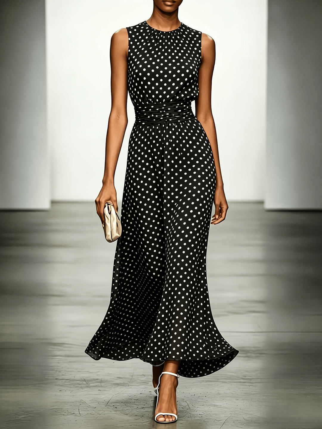 Colleen | Polka Dot Maxi Dress