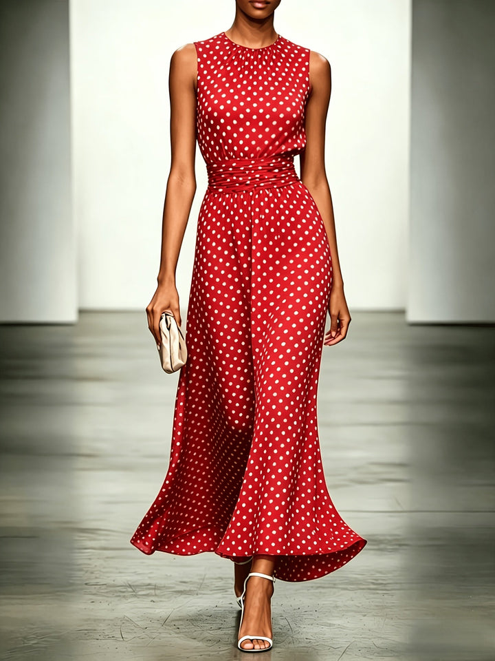 Colleen | Polka Dot Maxi Dress