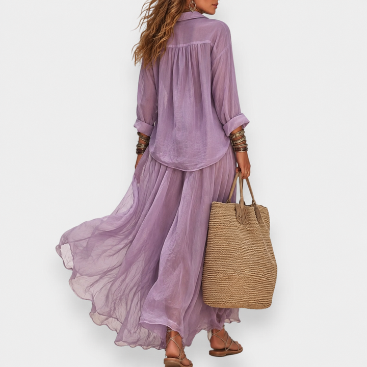 Clementine | Blouse and Pleated Skirt Set