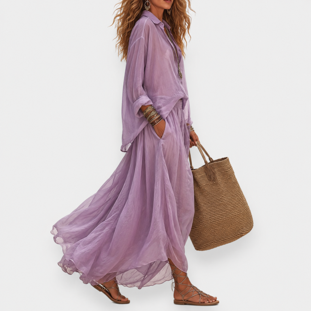 Clementine | Blouse and Pleated Skirt Set