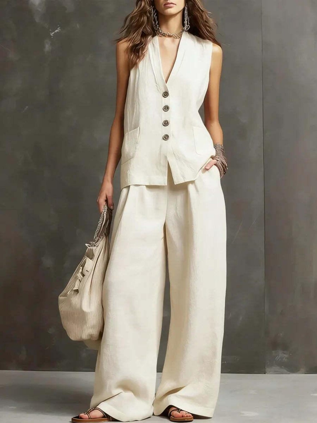 Imogene | Vest and Culotte Set