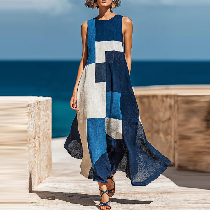 Wilma | Color Block Maxi Dress