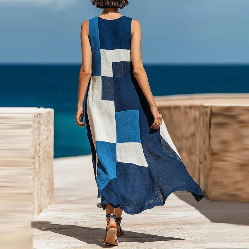 Wilma | Color Block Maxi Dress