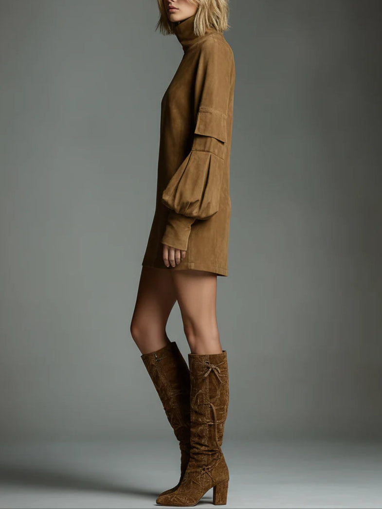 Louise | Vintage Turtleneck Mini Dress