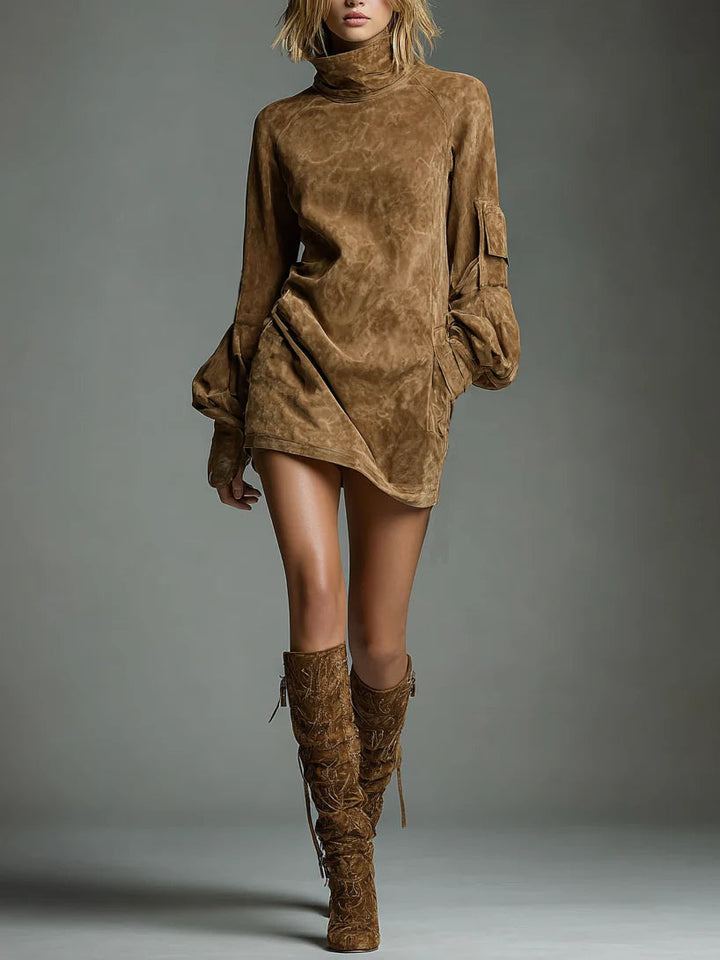 Louise | Vintage Turtleneck Mini Dress