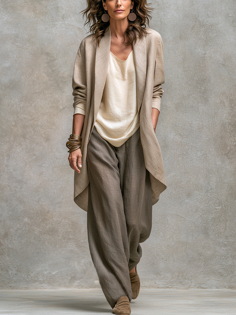 Edwina | Three-Piece Wide-Leg Suit Set
