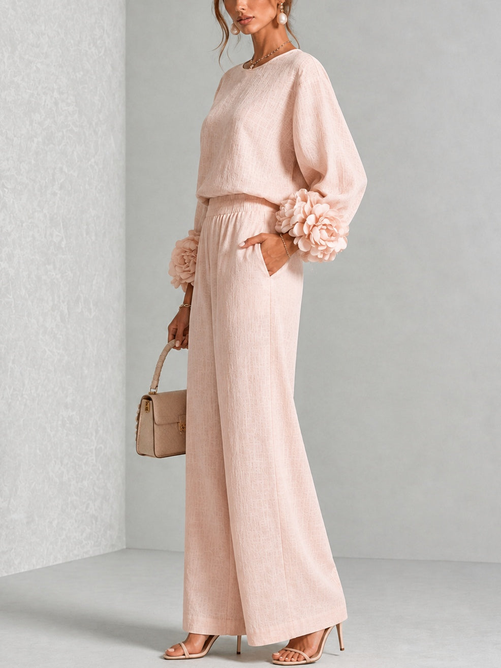 Yolanda | Ruffle Cuff Two-Piece Set