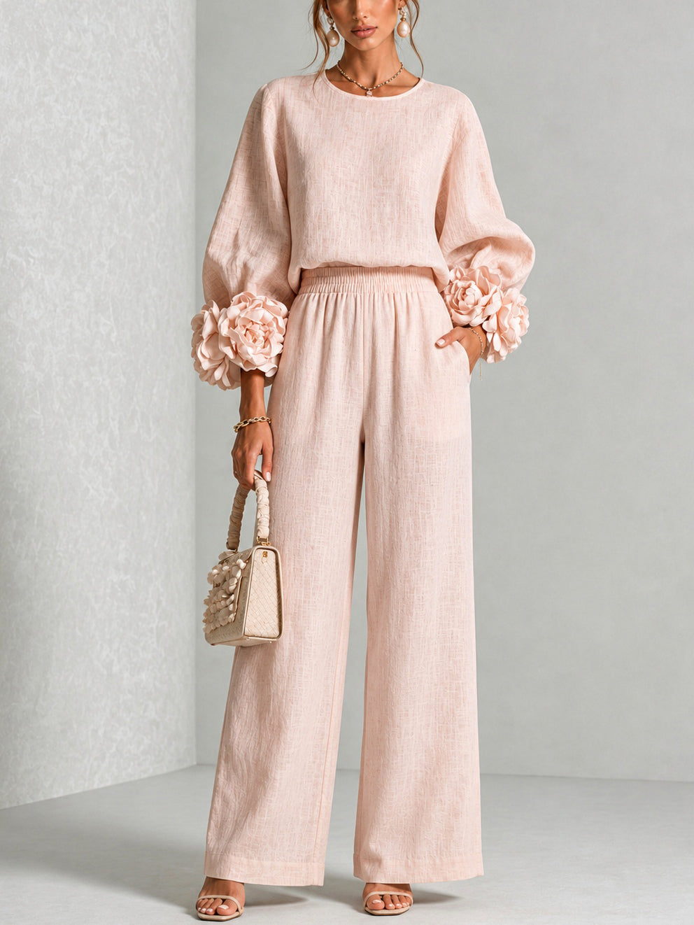 Yolanda | Ruffle Cuff Two-Piece Set