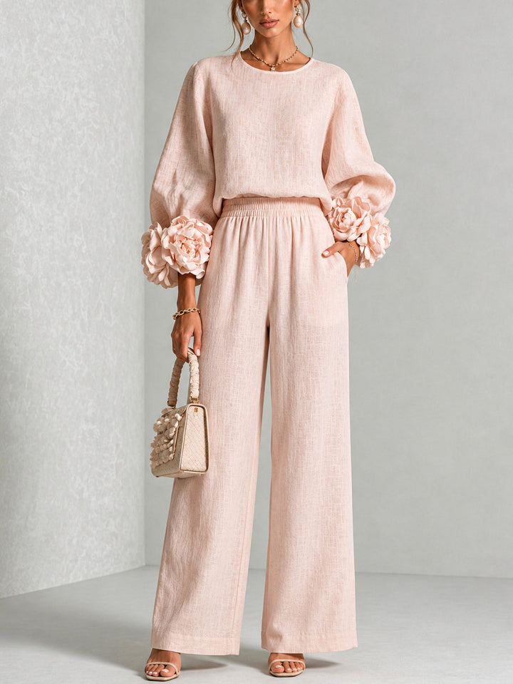 Yolanda | Ruffle Cuff Two-Piece Set