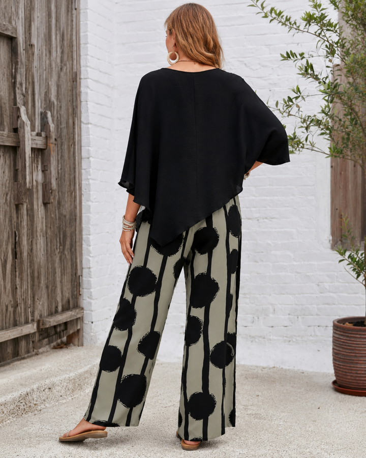 Beverly | Polka Dot Wide-Leg Two-Piece Set