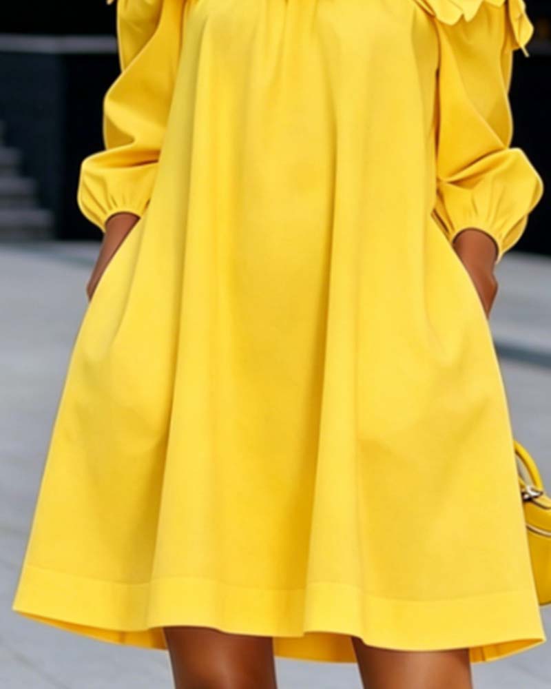 Rhoda | Off-Shoulder Floral Appliqué Dress