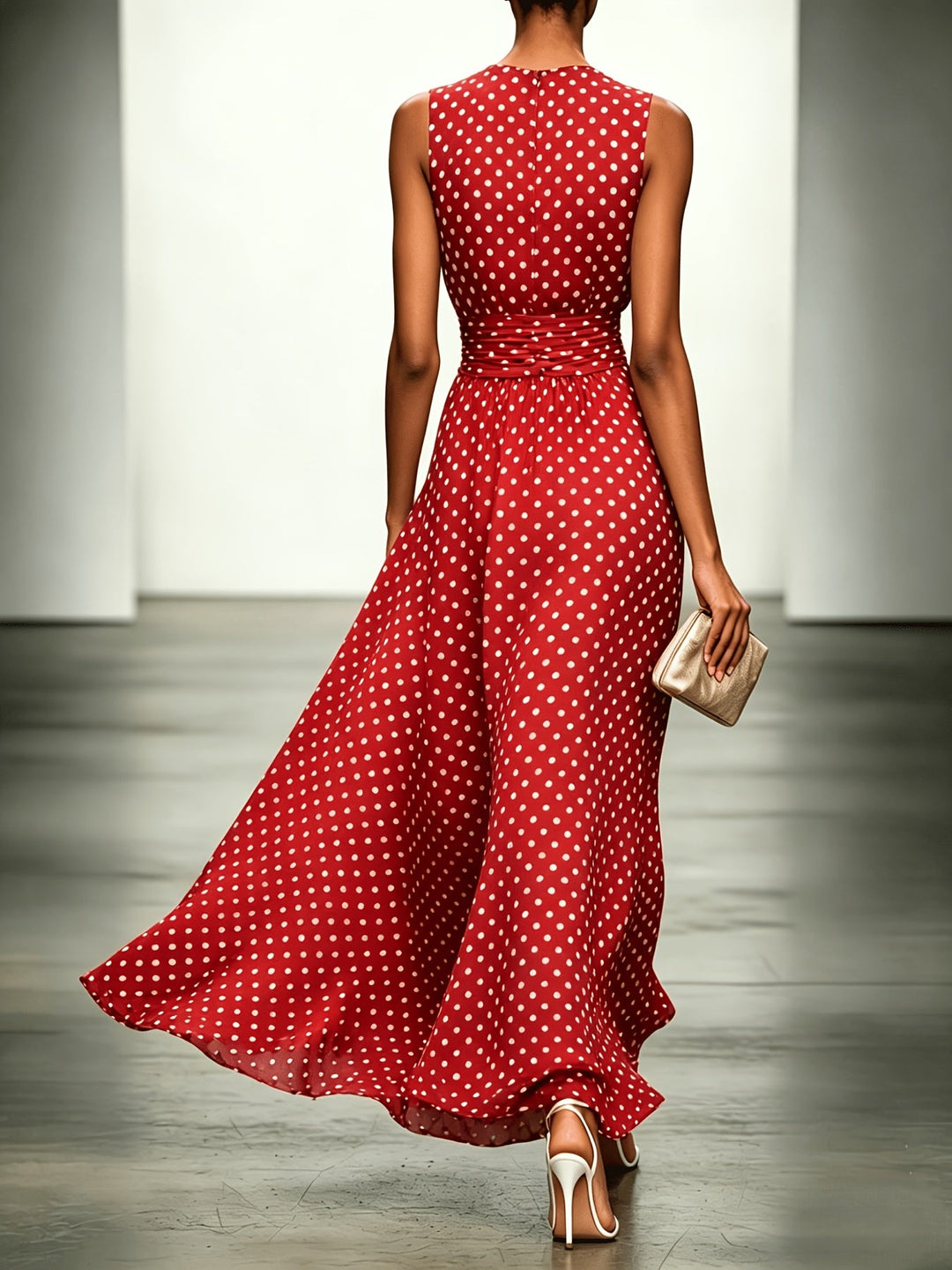 Colleen | Polka Dot Maxi Dress
