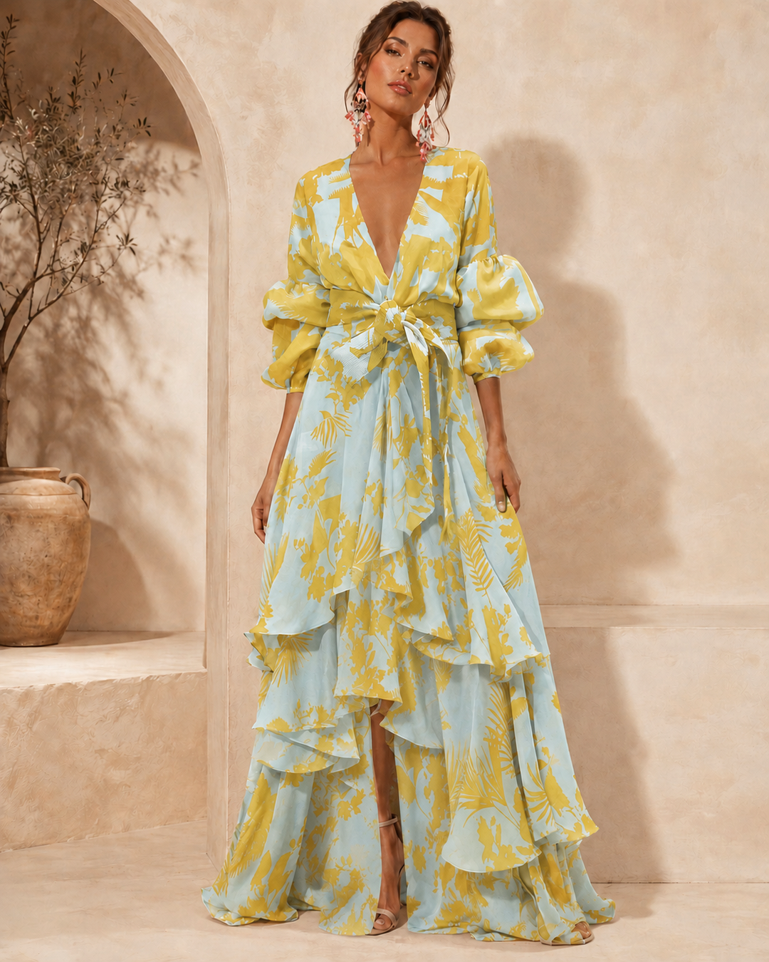 Constance | Floral Tiered Maxi Dress